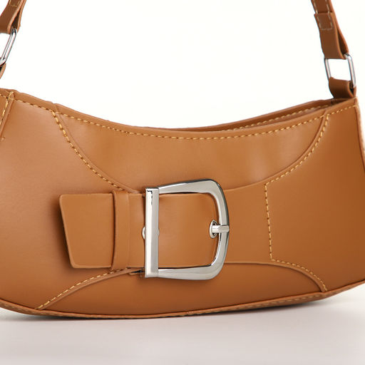 Сумка женская багет на молнии, цвет рыжий - Simaland фото 4