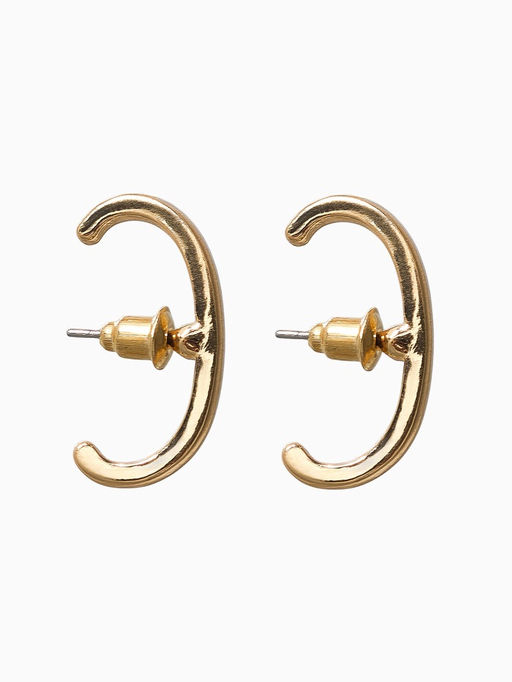 Серьги металл Петля, цвет золото - Qf фото 2