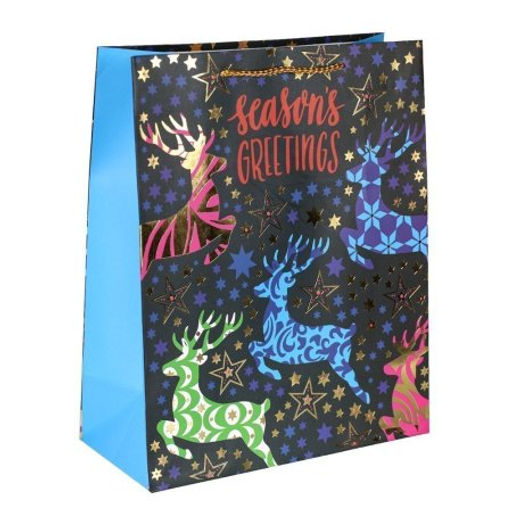 Цена за 12 шт. Пакет подарочный 18x23x10см / 5380M /уп 12/720/Новый год - Галеонтрейд фото 2