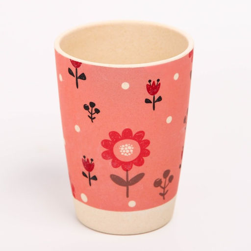 Набор детской бамбуковой посуды Кошечка, тарелка, миска, стакан, приборы, 5 предметов - Крошка я фото 7