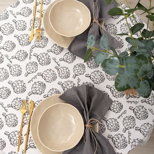 Скатерть 145х220, рогожка, 100 % хлопок, Артишоки ВБ 145х220 - Традиция фото 11