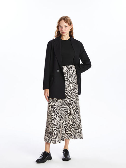 Dar Fit Desenli Kad?n Etek