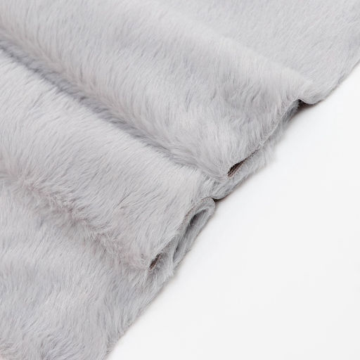 Цена за 51 шт. Ткань для рукоделия и шитья, мех искусственный, ширина 150 см, серая