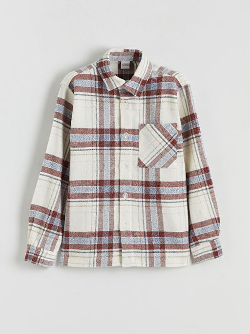 Uzun Kollu Ekose Erkek ?ocuk G?mlek