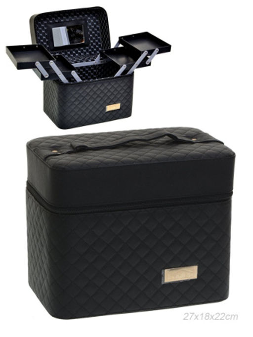 Шкатулка кейс для косметики черная / CB05 /уп 24/ - Галеонтрейд фото 2