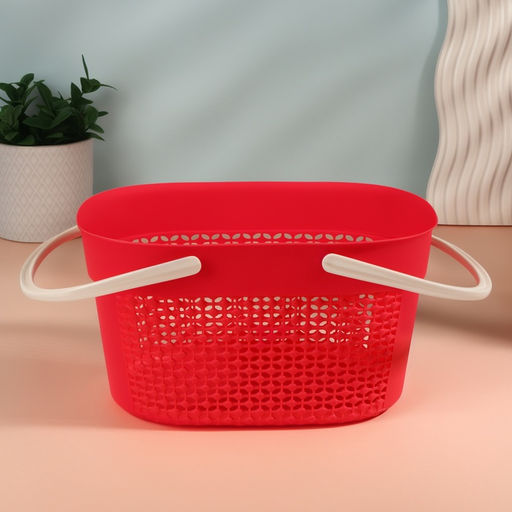 Цена за 2 шт. Органайзер для хранения, с ручками, 1 секция, 27×18×14.5 см, МИКС