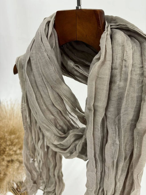 Палантин 180*85см однотонный 33-0001 бежевый