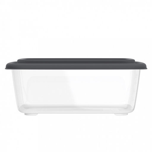 Контейнер для продуктов Гурман 1,1л, 19,4х13,1х7,5см, полипропилен, графит, подходит для СВЧ и заморозки (Россия) - Домашняя Мода фото 4