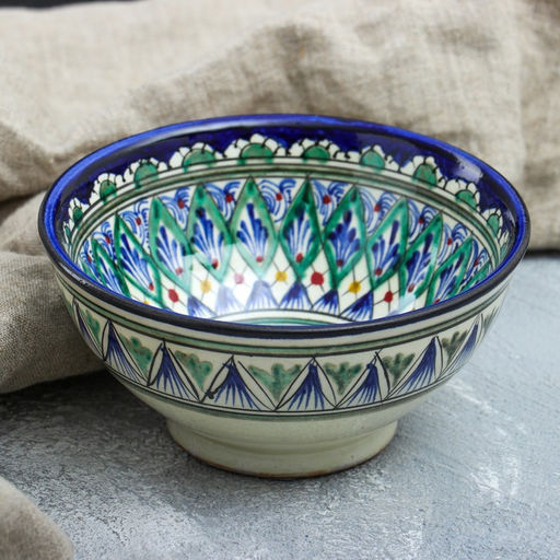 Коса Риштанская Керамика Узоры 15 см, малая, микс - Шафран фото 4