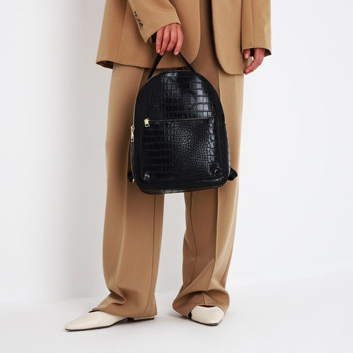 Рюкзак женский из искусственной кожи на молнии, 1 карман, цвет чёрный - Simaland фото 6