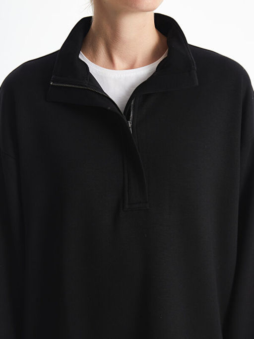 Dik Yaka Kad?n Sweatshirt Tunik