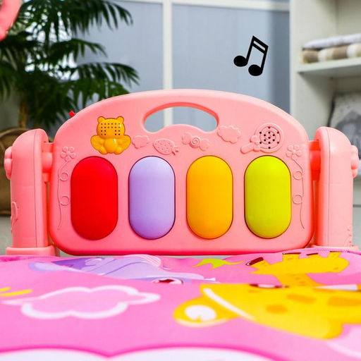 Развивающий музыкальный коврик «Малыш», пианино, 4 игрушки, зеркало, размер 110х83 см