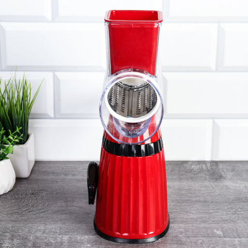 Овощерезка роторная с 3 насадками / R-190 /уп 24/ Красная/ ПРОМО АКЦИЯ - ГалеонТрейд фото 4