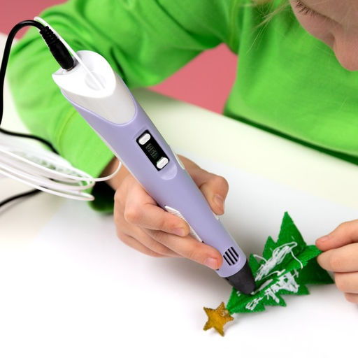 3D ручка Luazon, дисплей, работа с ABS и PLA, пластик в комплекте, фиолетовая - Luazon home фото 4