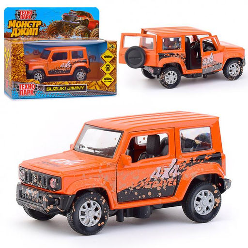 . Модель "Suzuki Jimny" металл 11,5 см, двер, баг, инер, оранж, кор. арт.JIMNY-12MUD-OG