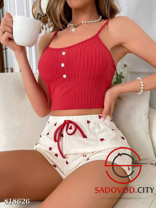 Пижама с шортами женская