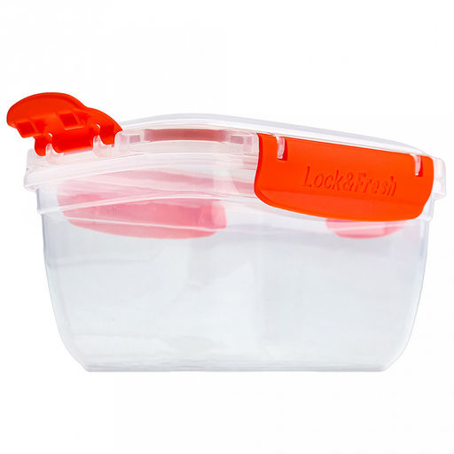 Контейнер для продуктов пластмассовый Мастер набор 3шт: 0,5л, 1л, 1,8л, прямоугольный, с клипсами, воздухонепроницаемый (герметичный), глубокий, съемный силиконовый уплотнитель, подходит для СВЧ (Россия) - Домашняя мода фото 8