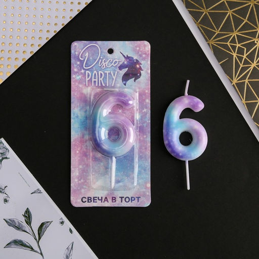 Свеча-цифра в торт 6 - Страна карнавалия фото 2