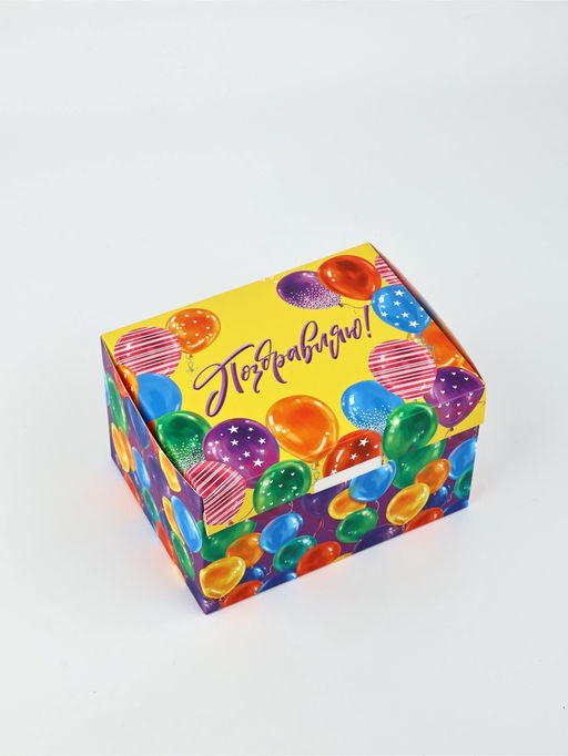 Бум-коробка сюрприз «Поздравляю!», 18×13.5×11 см, подарочная упаковка