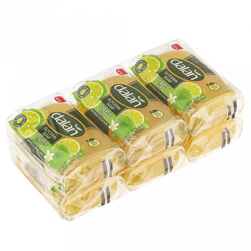 Цена за 6 шт. Мыло туалетное твердое Dalan Глицерин 100г, Лайм (Турция)  фото 5