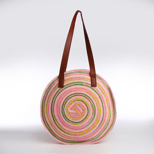 Сумка пляжная на молнии, цвет розовый - Simaland фото 3