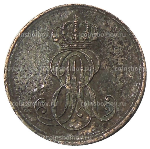 Монета 1 пфенниг 1847 года B Германские государства  Ганновер