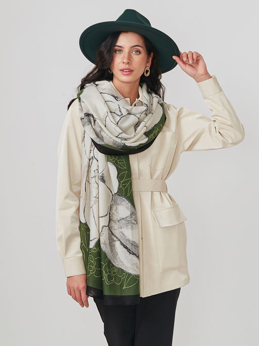 Большой, мягкий, тонкий и очень нежный двусторонний палантин - Tantino фото 6