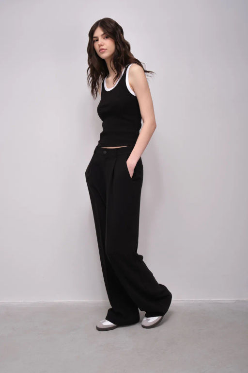 Брюки прямого кроя с защипами - Incity фото 6