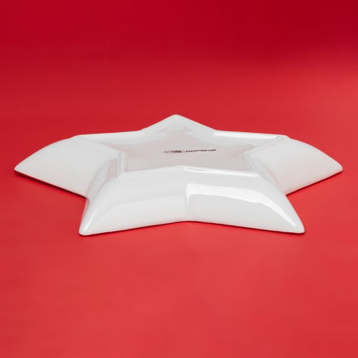 Тарелка новогодняя Доляна «Волшебное дерево», доломит, 24.5×23.5×3.5 см, белая