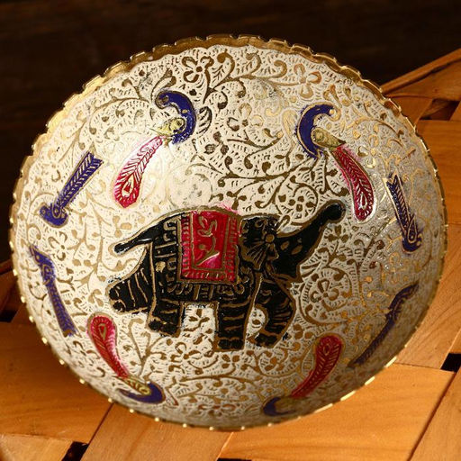 Блюдце «Слон», 10×10×4 см, латунь
