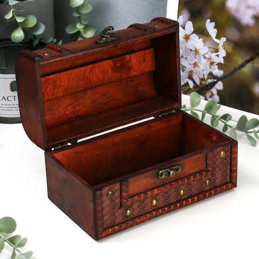 Шкатулка для украшений «Сундук. С заклёпками» дерево, состаненная, 10.5×18×11 см