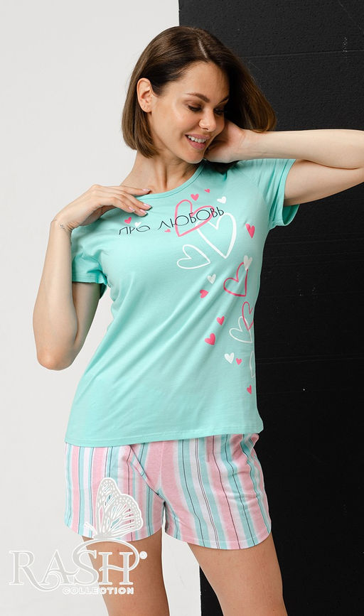 Пижама Про любовь short Цвет:Розовый - Rash фото 9
