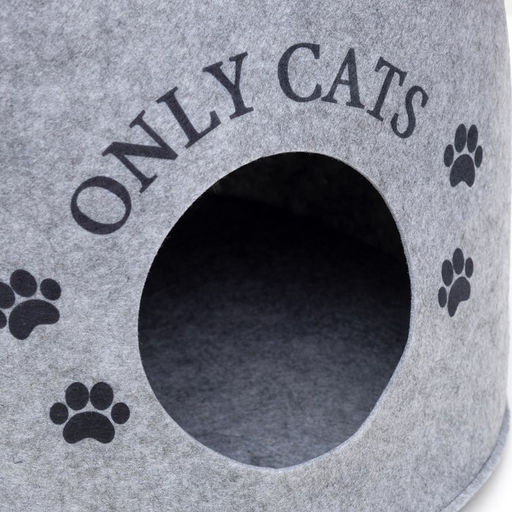 Домик для животных из войлока «Ушастик ONLY CATS», 46×46×43 см