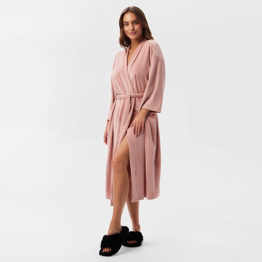 Халат домашний женский KAFTAN Plushy, размер 40-42, розовый