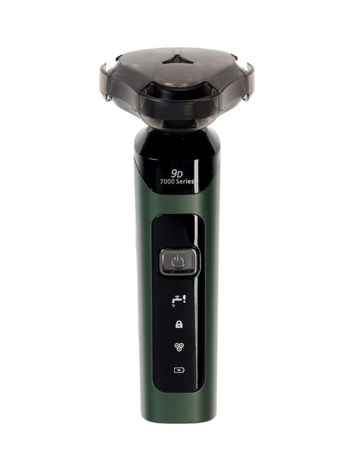 Электробритва LBR-13, роторная, 3 Вт, триммер, 3 головки, сухое бритьё, от АКБ, зелёная