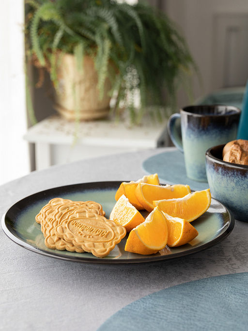 Тарелка сервировочная D28 голубой керамика - Lucky фото 4