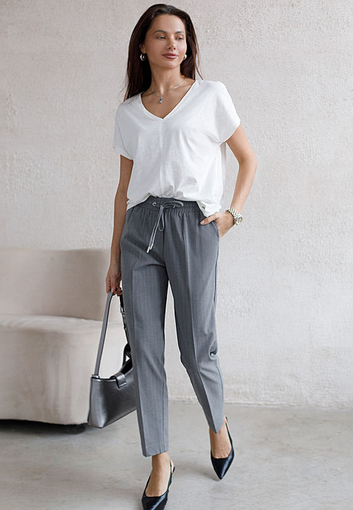 VILATTE / Футболка из фактурного полотна из 100% хлопка фото 15