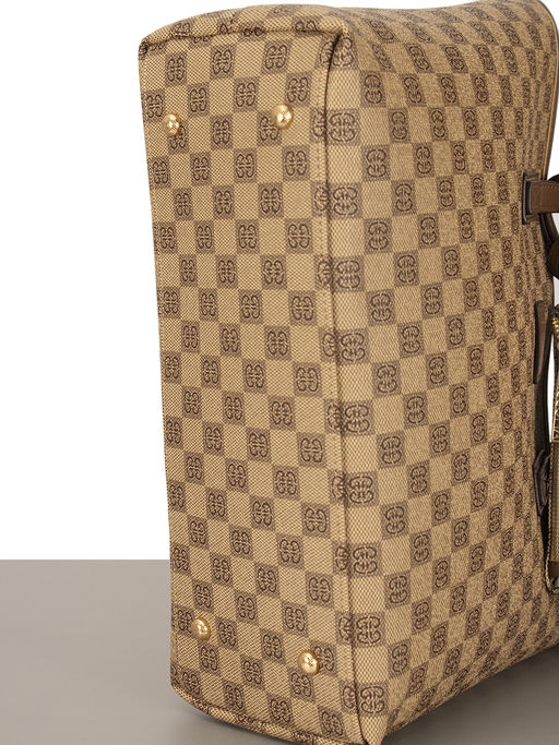 LАСCOMA сумка А567-шахматы-бежевый-коричневый эко кожа-канва - Laccoma фото 5