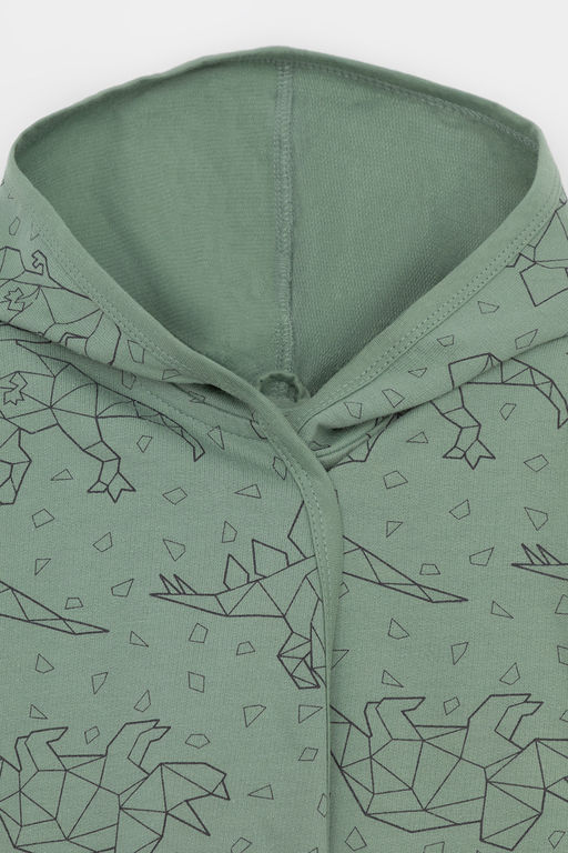 Crockid _ К 5763-1/весенний зеленый,динозавры халат дет фото 2