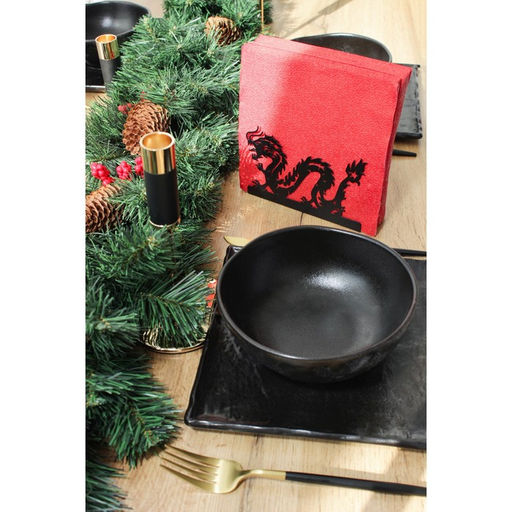 Цена за 2 шт. Салфетница Magistro «Дракон», 14×4×9 см, чёрная