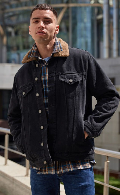 Куртка джинс утепл F021-1370-01W black - Fine joyce фото 3