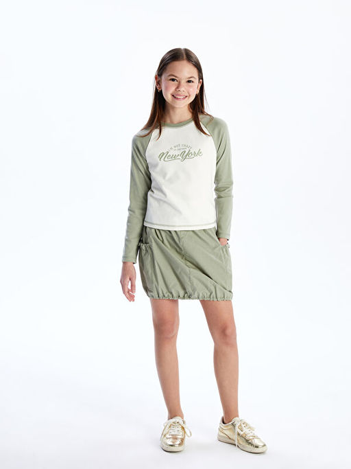 Beli Lastikli K?z ?ocuk Kargo Etek