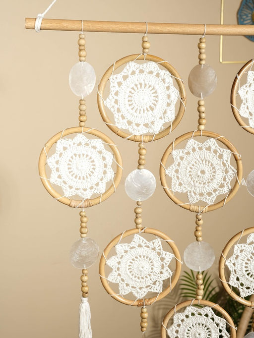 Ловец снов «Мечты», 50×2×100 см, текстиль, ротанг