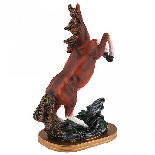 Скульптура-фигура для сада из полистоуна "Лошадь в яблоках на подставке" h41см, коричневый, "Символ 2026 года" (Россия)