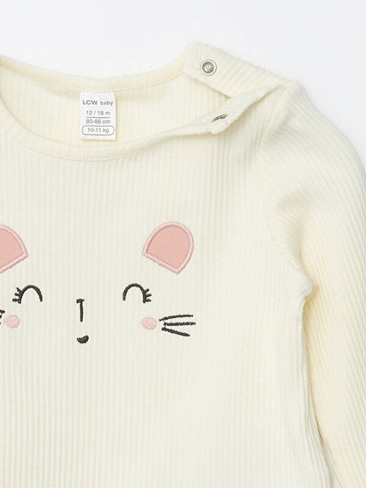 Uzun Kollu Nak??l? K?z Bebek Bluz - Waikiki фото 3