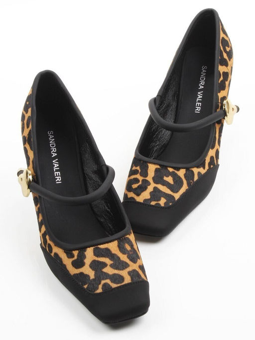06-DMD-P216 BLACK/LEOPARD Туфли женские (натуральная кожа с ворсом, нубук)