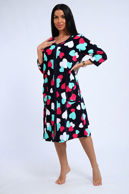 Халат велюровый на молнии (941-6) - Плиона фото 156