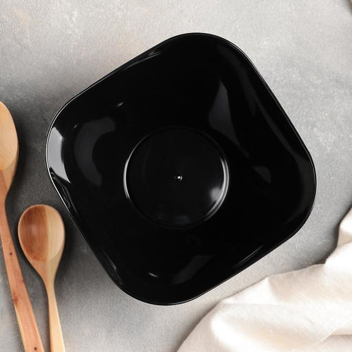 Цена за 2 шт. Салатник пластиковый BEROSSI «Рондо», 1 л, чёрный