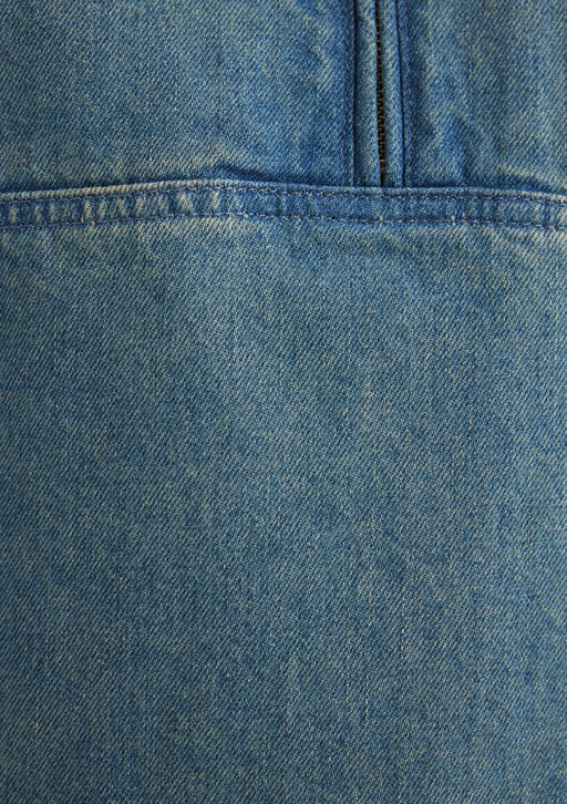 Yar? Fermuarl? Denim Sweatshirt - Mavi фото 7