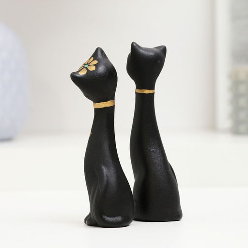 Набор фигурок «Love Коты», 2 шт., чёрные, 4×4×11 см